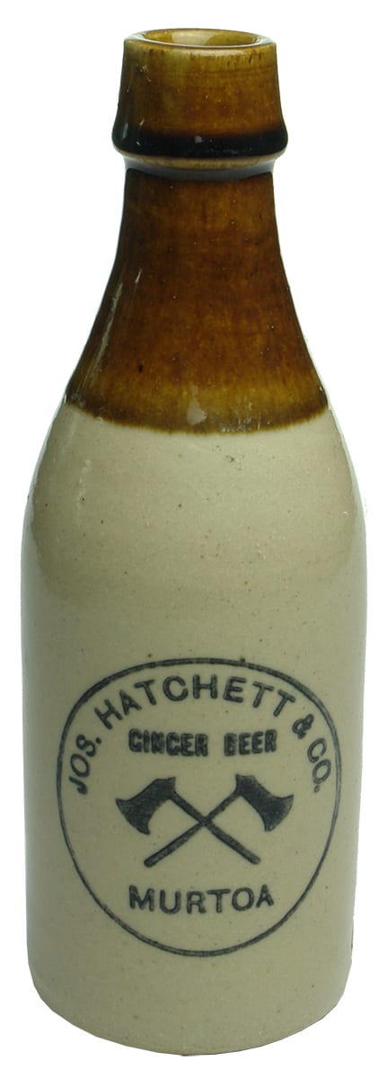 Hatchett Murtoa Stone Ginger Beer Antique Bottle