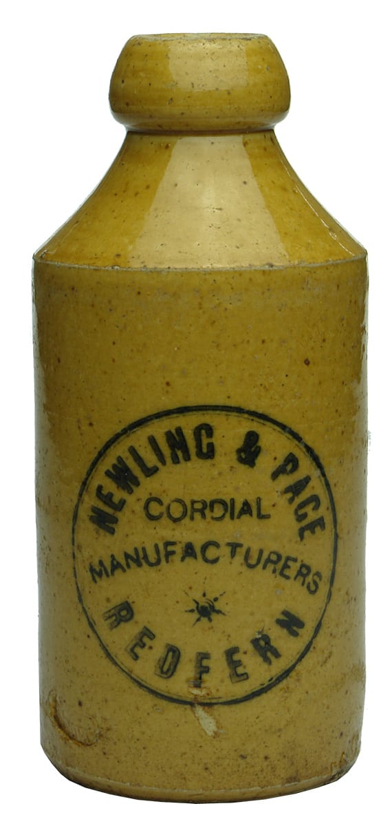 Newling Page Cordial Manufacturers Redfern Stoneware Bottle