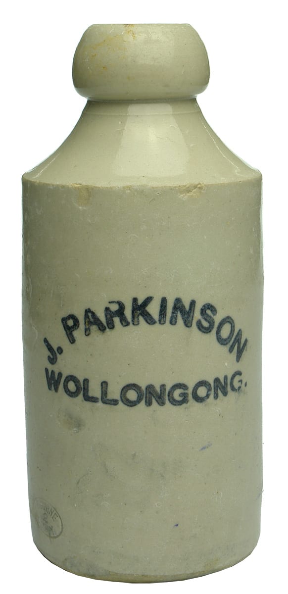 Parkinson Wollongong Pottery White Ginger Beer Bottle