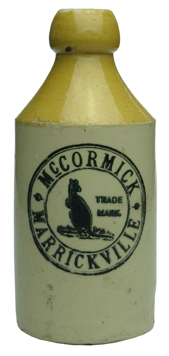 McCormick Marrickville Kangaroo Ginger Beer Bottle