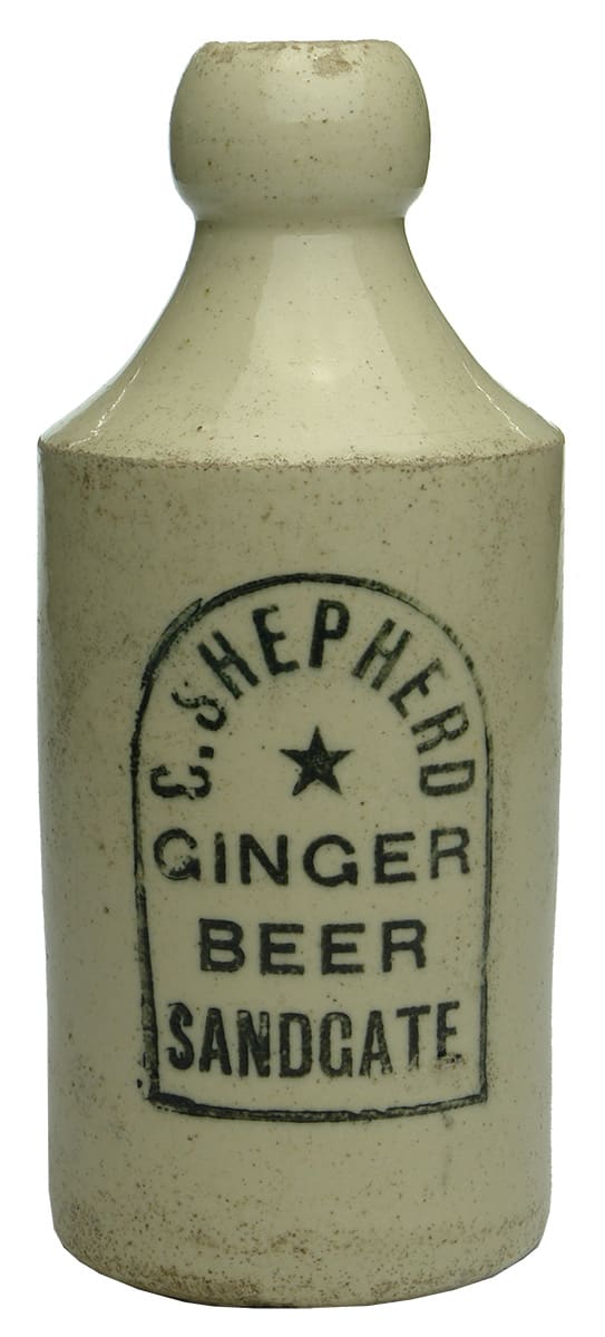 Shepherd Ginger Beer Sandgate Pottery Bottle