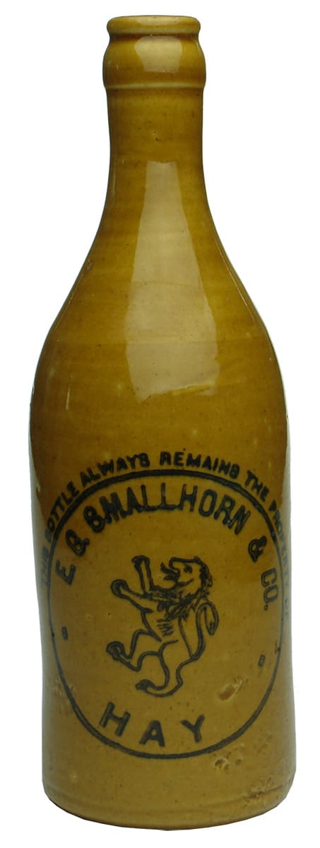 Smallhorn Hay Rampant Lion Crown Seal Ginger Beer Bottle