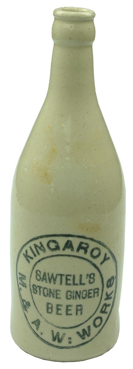 Kingaroy Sawtell's Stone Ginger Beer Bottle