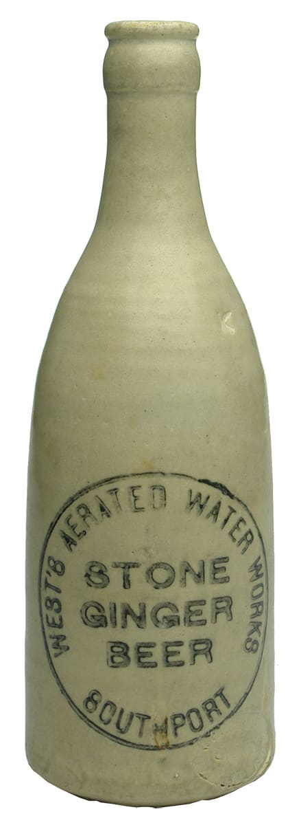 Wests Aerated Water Works Southport Ginger Beer Bottle
