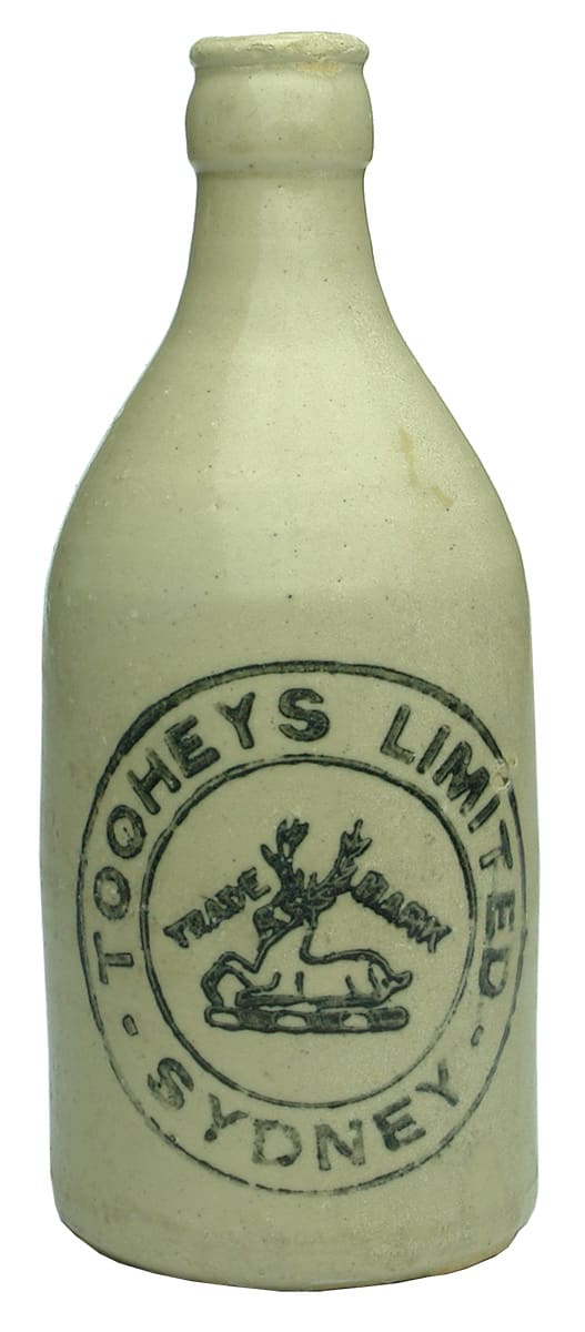 Tooheys Limited Sydney Reindeer Stoneware Ginger Beer Bottle