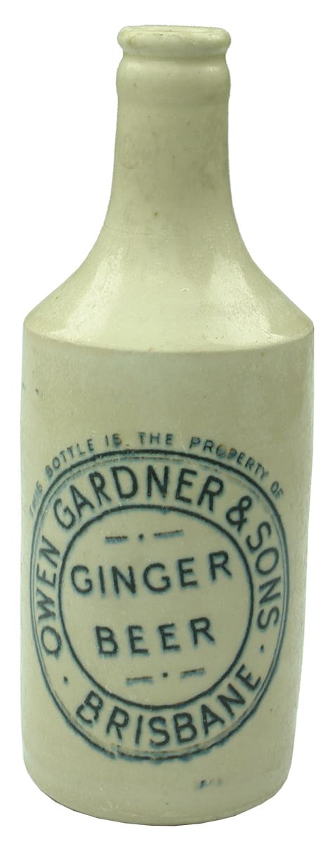 Owen Gardner Ginger Beer Brisbane Crown Seal Bottle