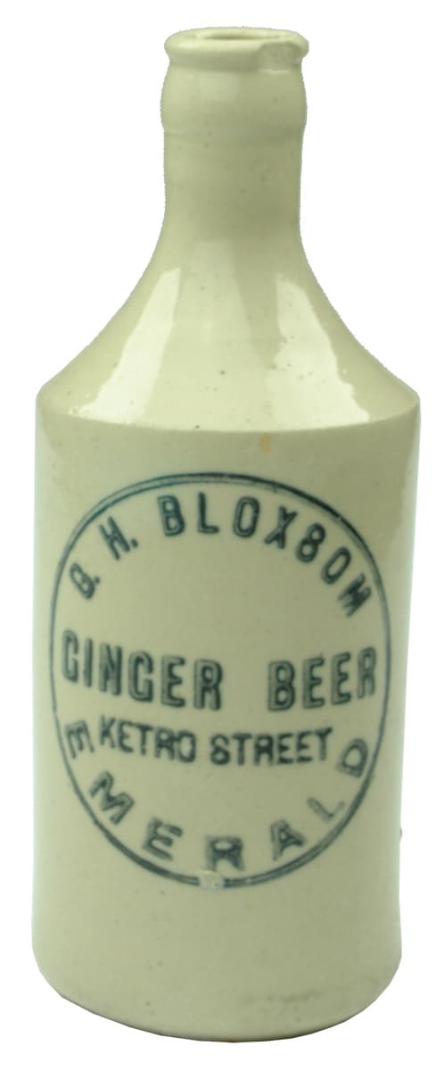 Bloxsom Ginger Beer Emerald Stone Bottle