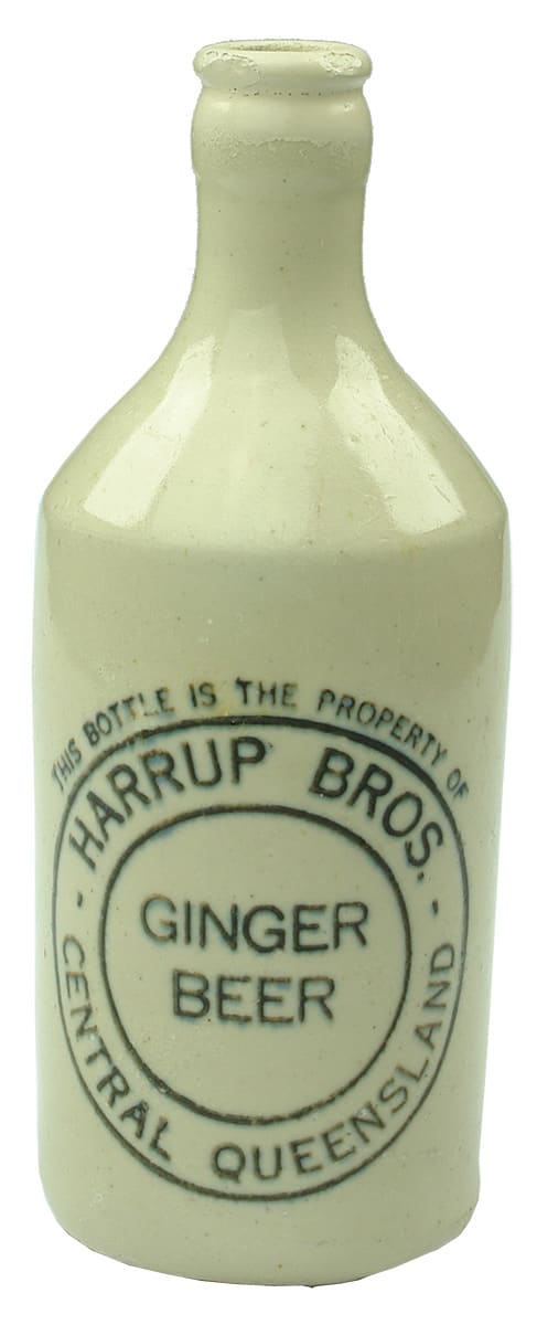 Harrup Bros Central Queensland Ginger Beer Bottle