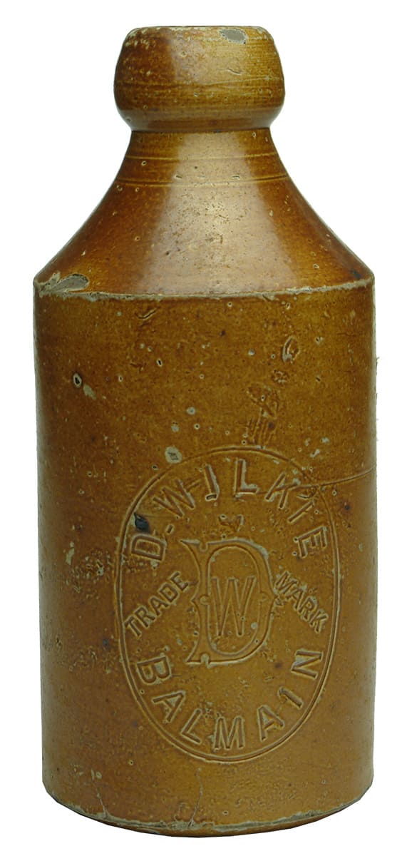 Wilkie Balmain Impressed Salt Glazed Stoneware Ginger Beer Bottle