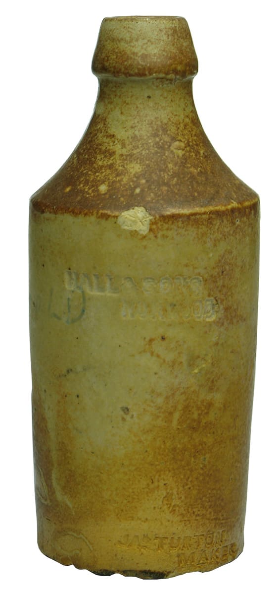 Hall Norwood Turton Maker Impressed Stoneware Bottle