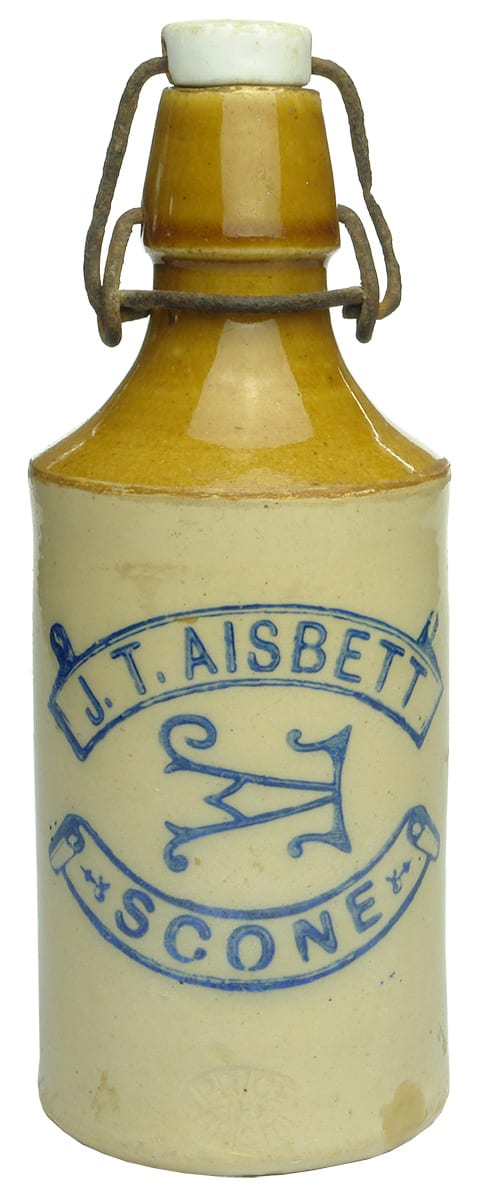 Aisbett Scone Blue Print Ginger Beer Bottle