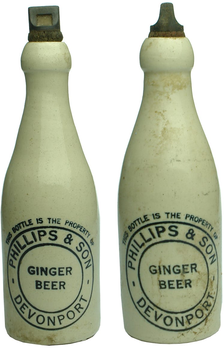 Phillips Devonport Old Ginger Beer Bottles