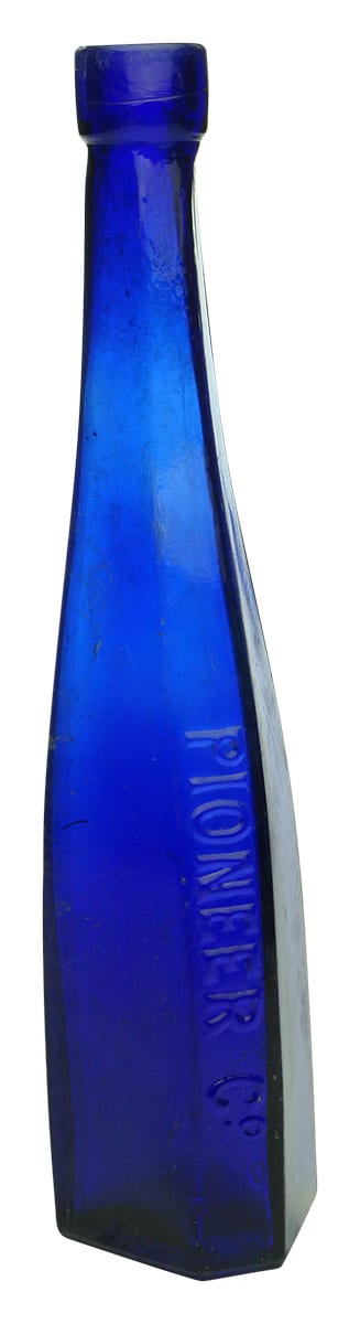 Pioneer Co Cobalt Blue Castor OIl Bottle