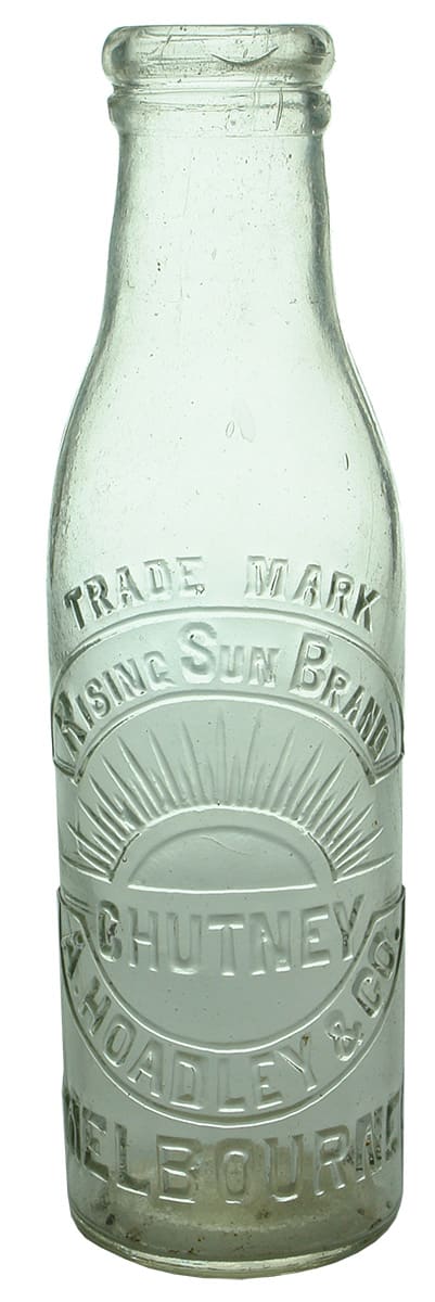 Hoadley Melbourne Rising Sun Brand Chutney Bottle