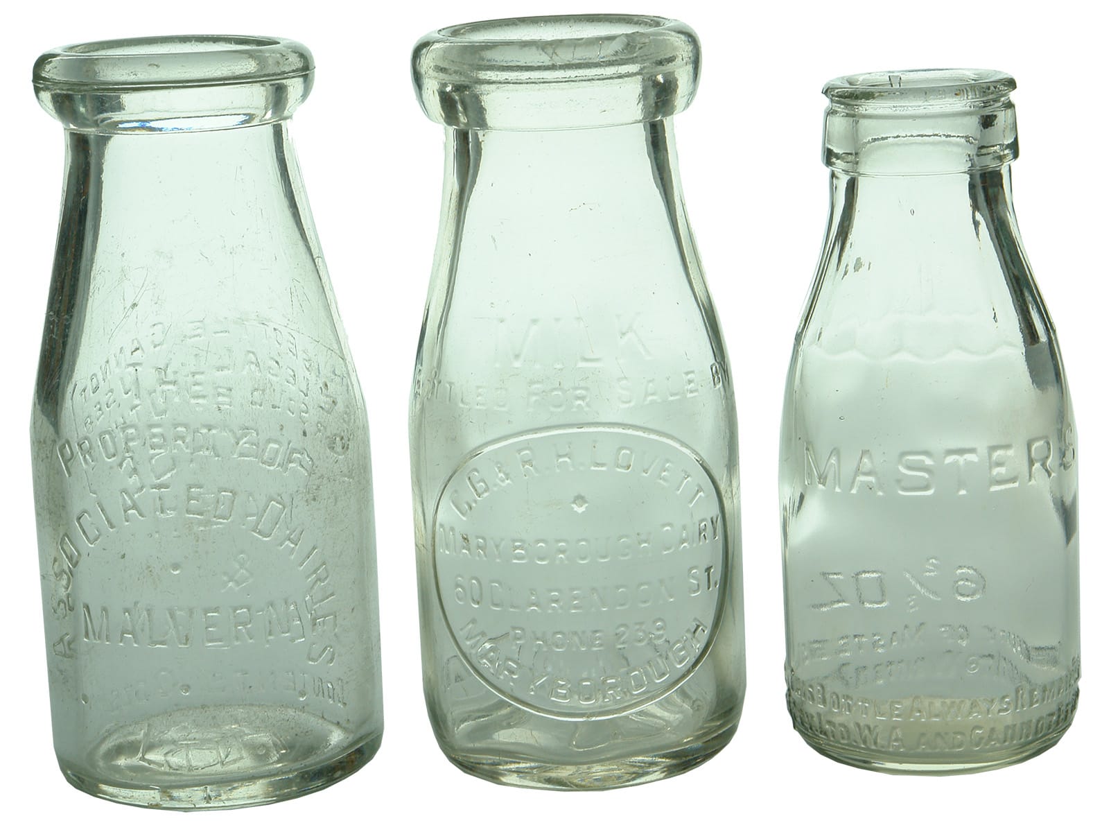 Vintage Milk Cream Bottles