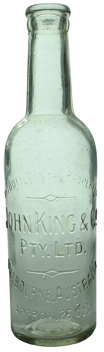 John King Melbourne Australia Antique Sauce Bottle