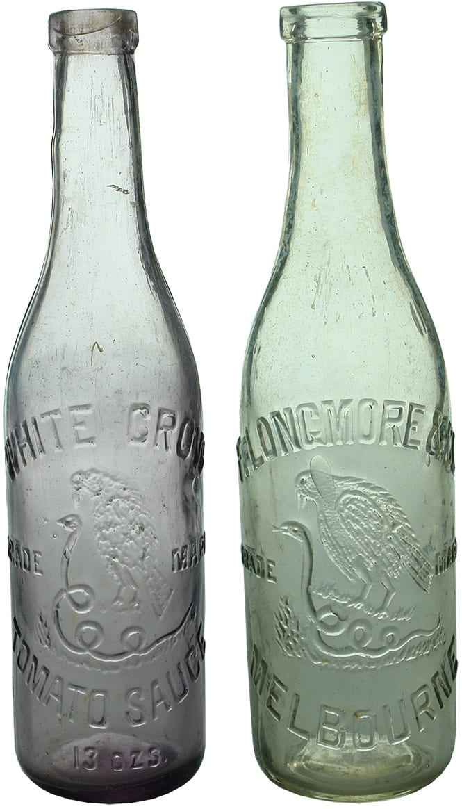 White Crow Longmore Antique Sauce Bottles