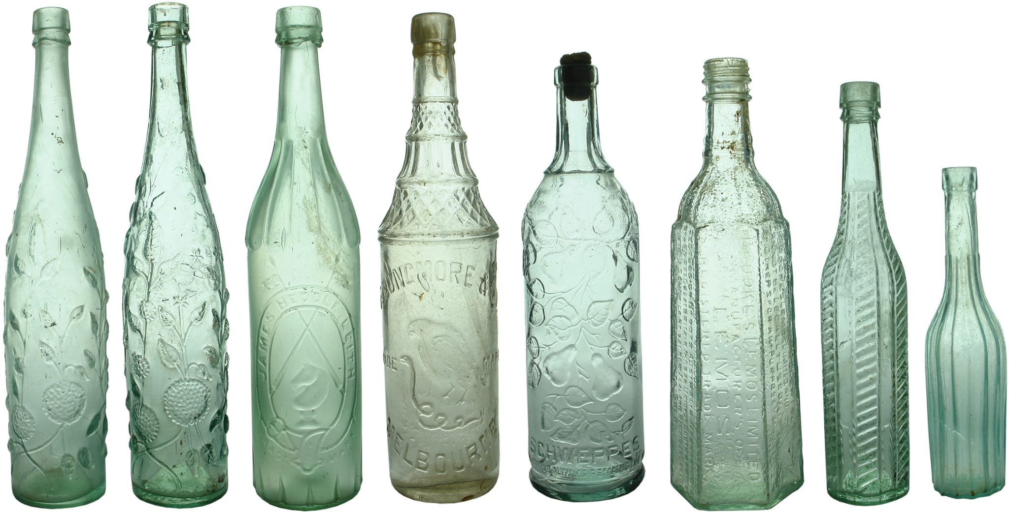 Antique Household Bottles Cordial Salad Oil