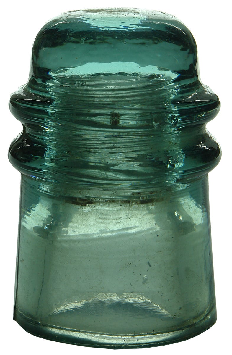 Green Glass Telegraph Electrical Insulator