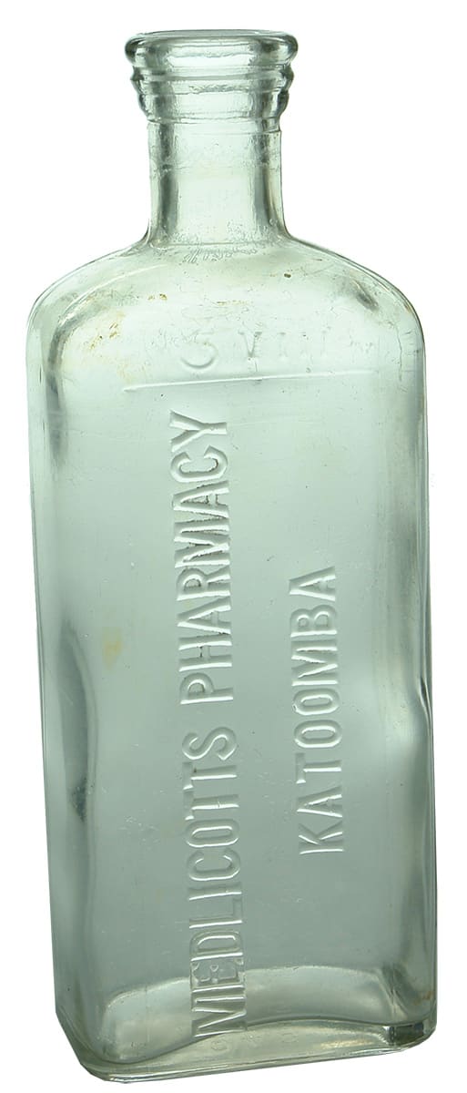 Medlicotts Pharmacy Katoomba Vintage Chemist Bottle