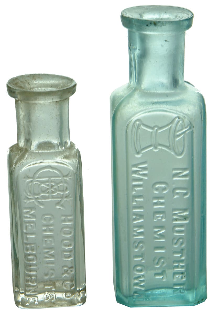 Musther Hood Williamstown Melbourne Chemist Bottles