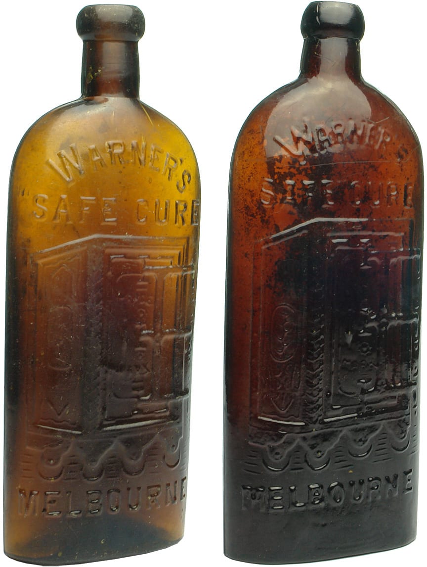 Melbourne Warner's Safe Cures Antique Bottles