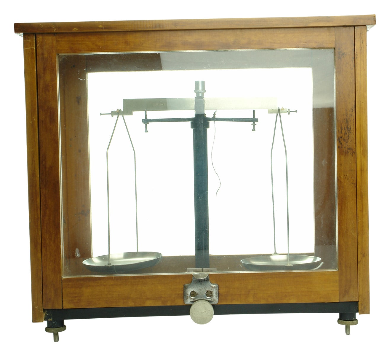 Coronet Scales Wood Glass Case