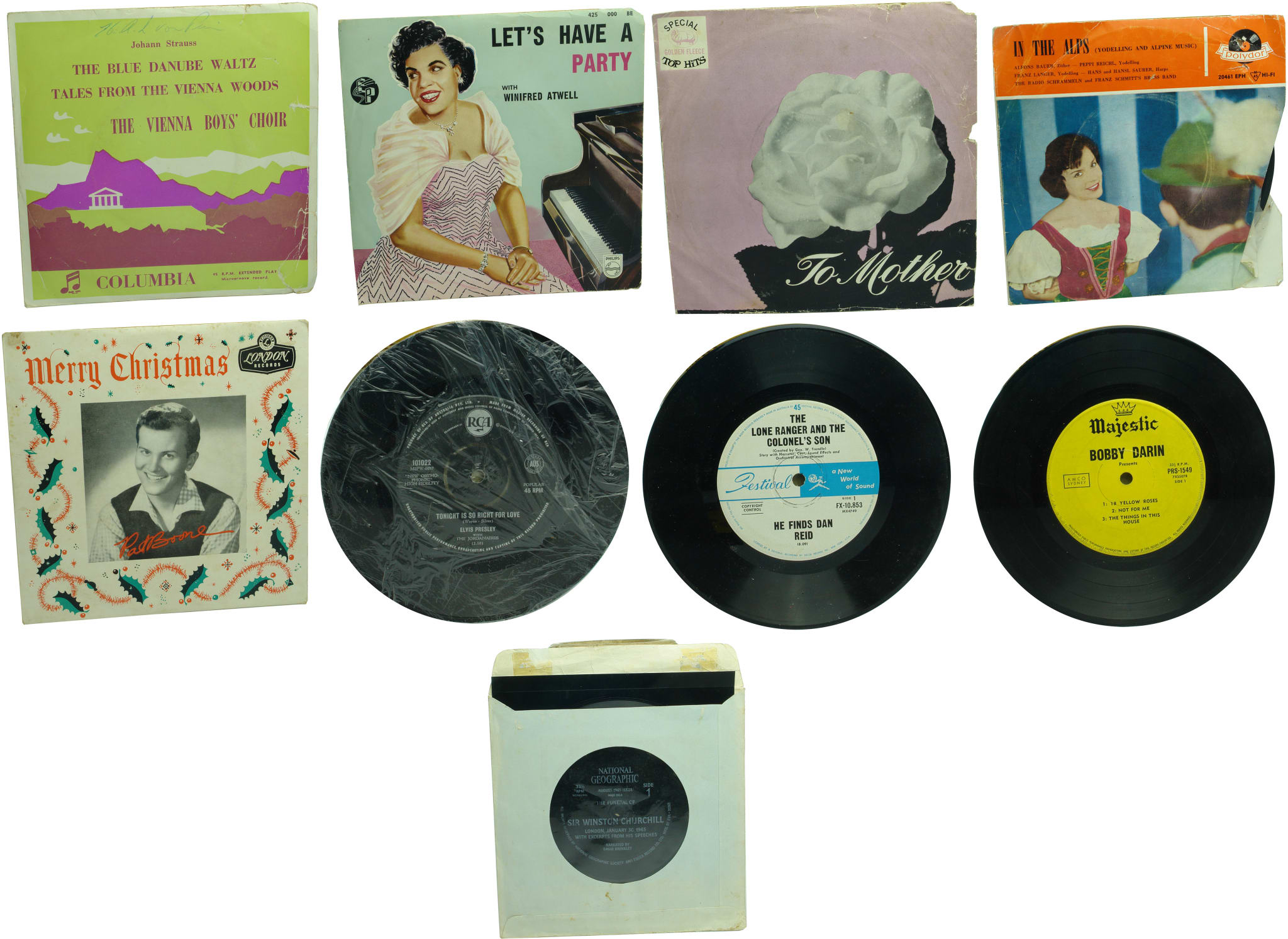 Collection Vintage Vinyl Records Albums