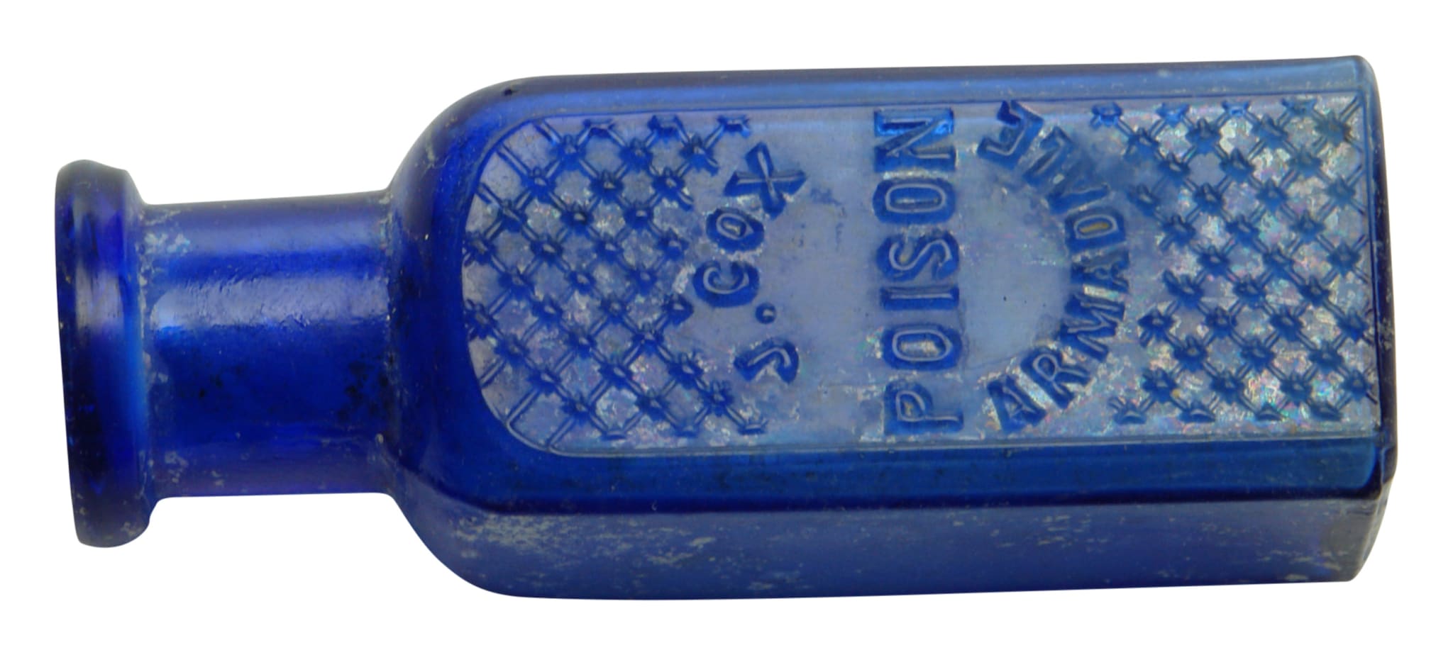 Cox Poison Armadale Cobalt Blue Poison Bottle