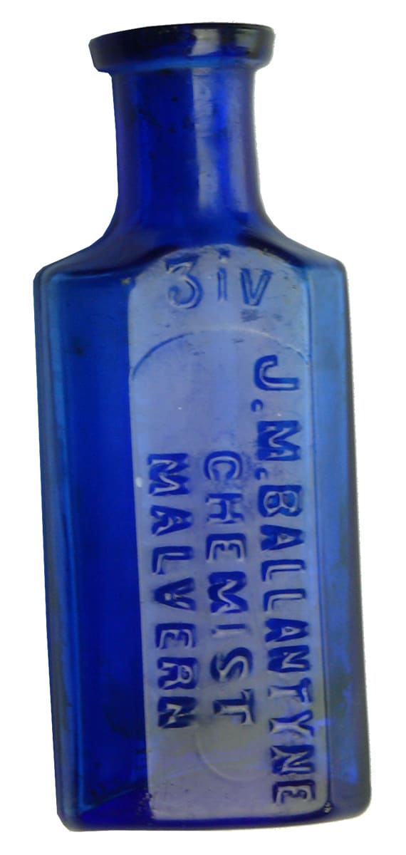 Ballntyne Chemist Malvern Cobalt Blue Bottle