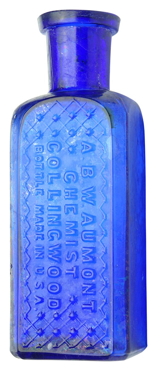 Aumont Chemist Collingwood Cobalt Blue Bottle