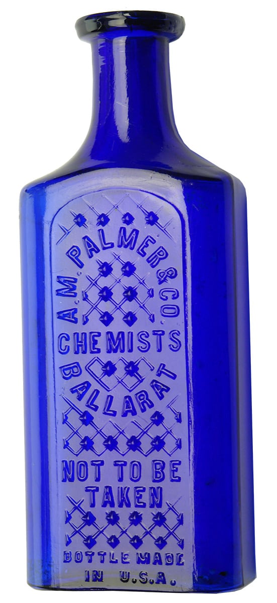 Palmer Chemists Ballarat Cobalt Blue Poison Bottle