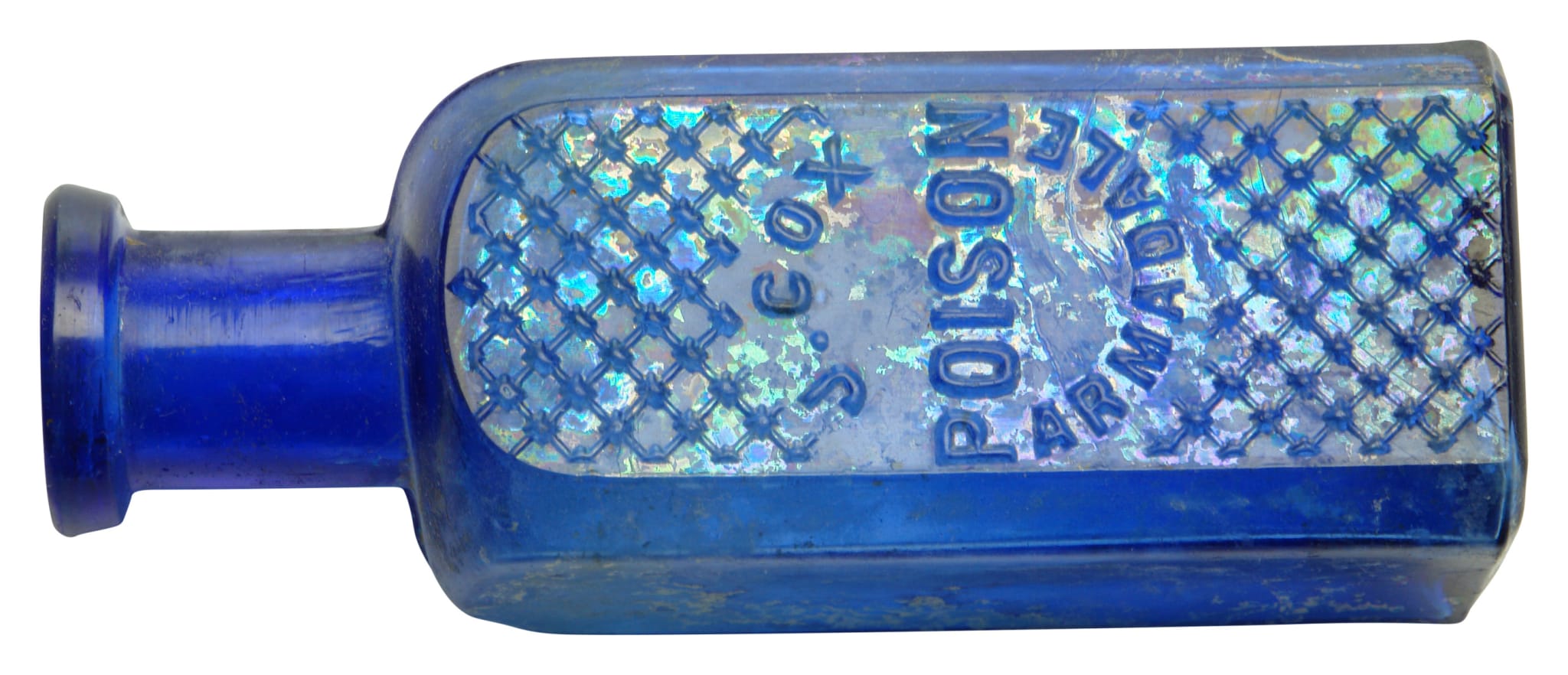 Cox Poison Armadale Cobalt Blue Poison Bottle