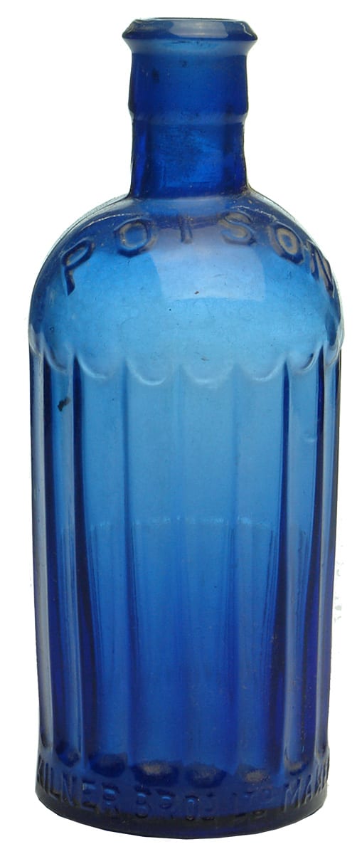 Kilner Bros Poison Cobalt Blue Bottle