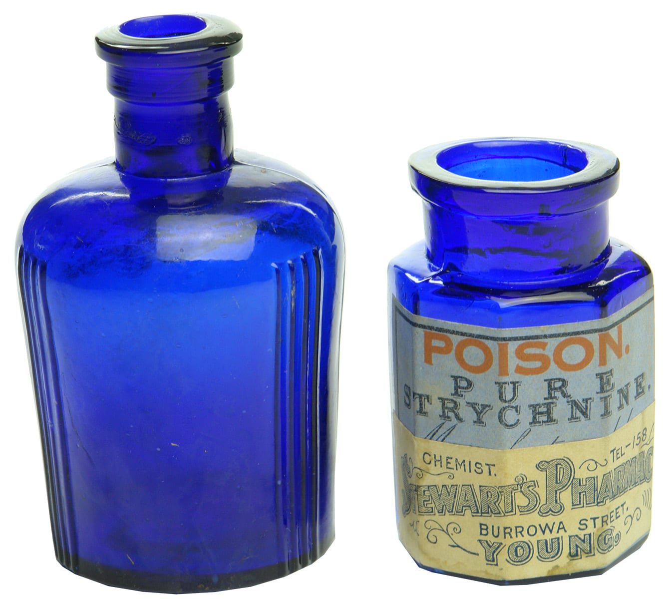 Antique Cobalt Blue Bottles