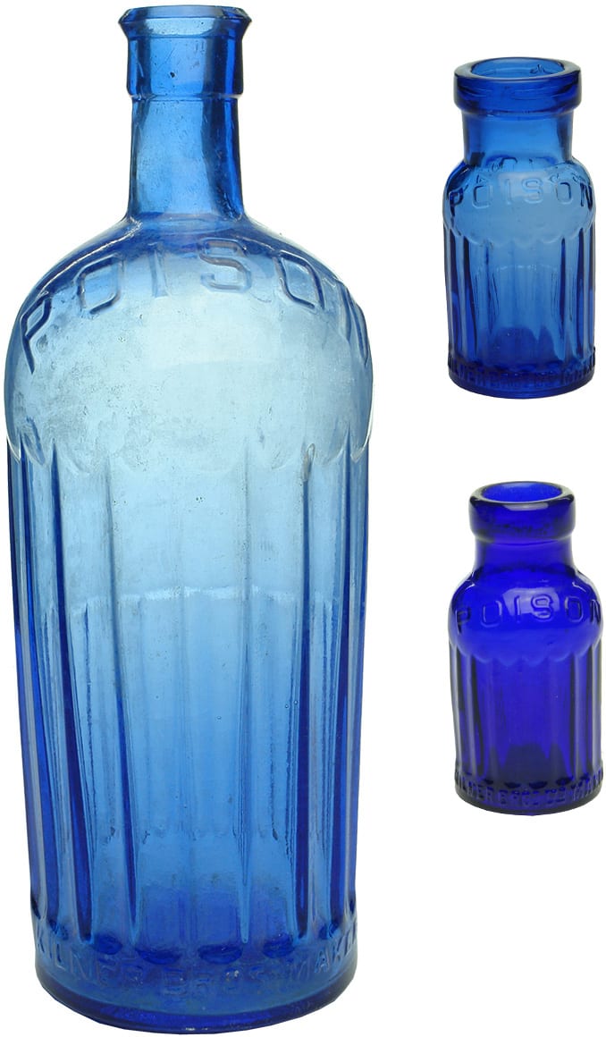 Antique Cobalt Blue Bottles
