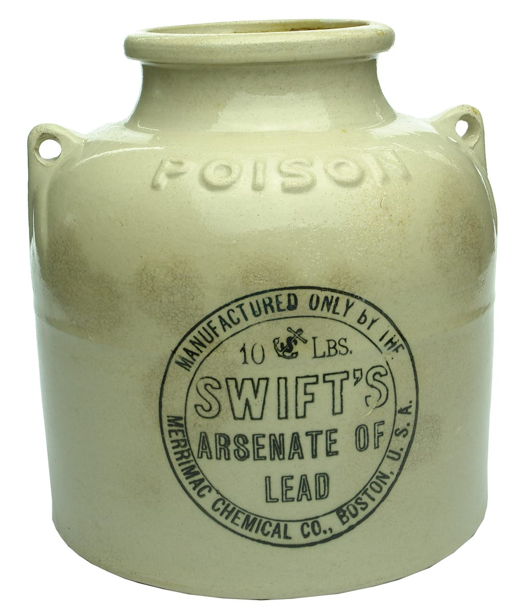 Swift's Arsenate Lead Poison Stoneware Jar