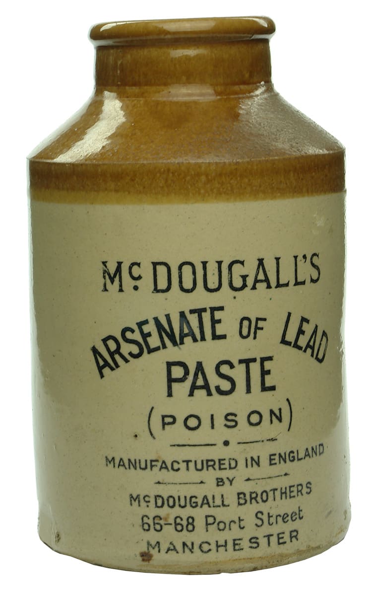 McDougall's Arsenate Lead Manchester Stone Jar