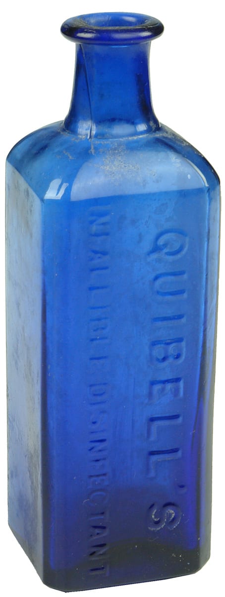Quibell's Infallible Disinfectant Cobalt Blue Bottle