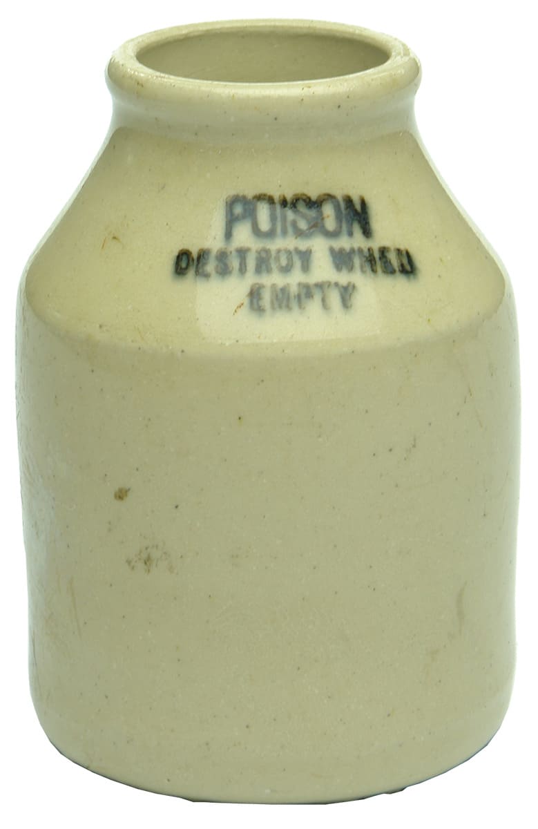 Poison Destroy When Empty Stone Jar