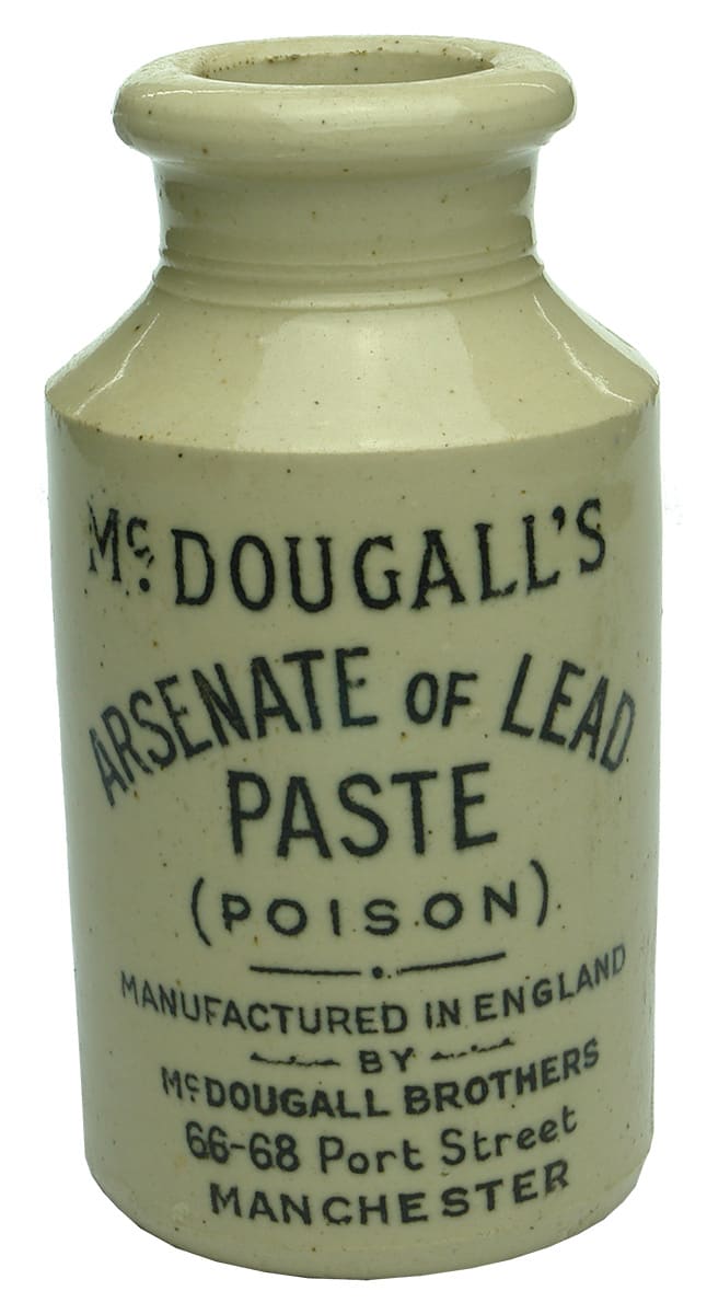 McDougall's Arsenate Lead Manchester Stone Jar