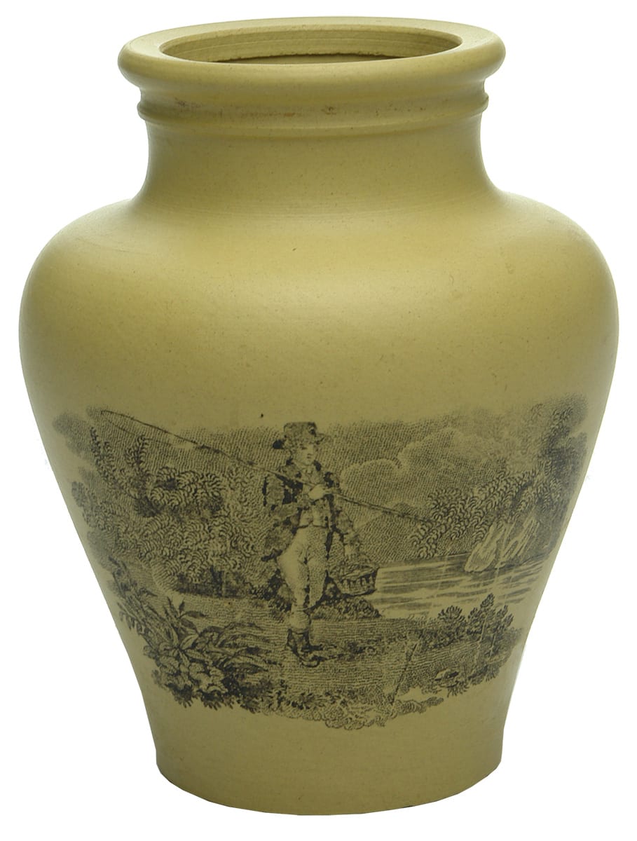 Prattware Food Pot Fisherman