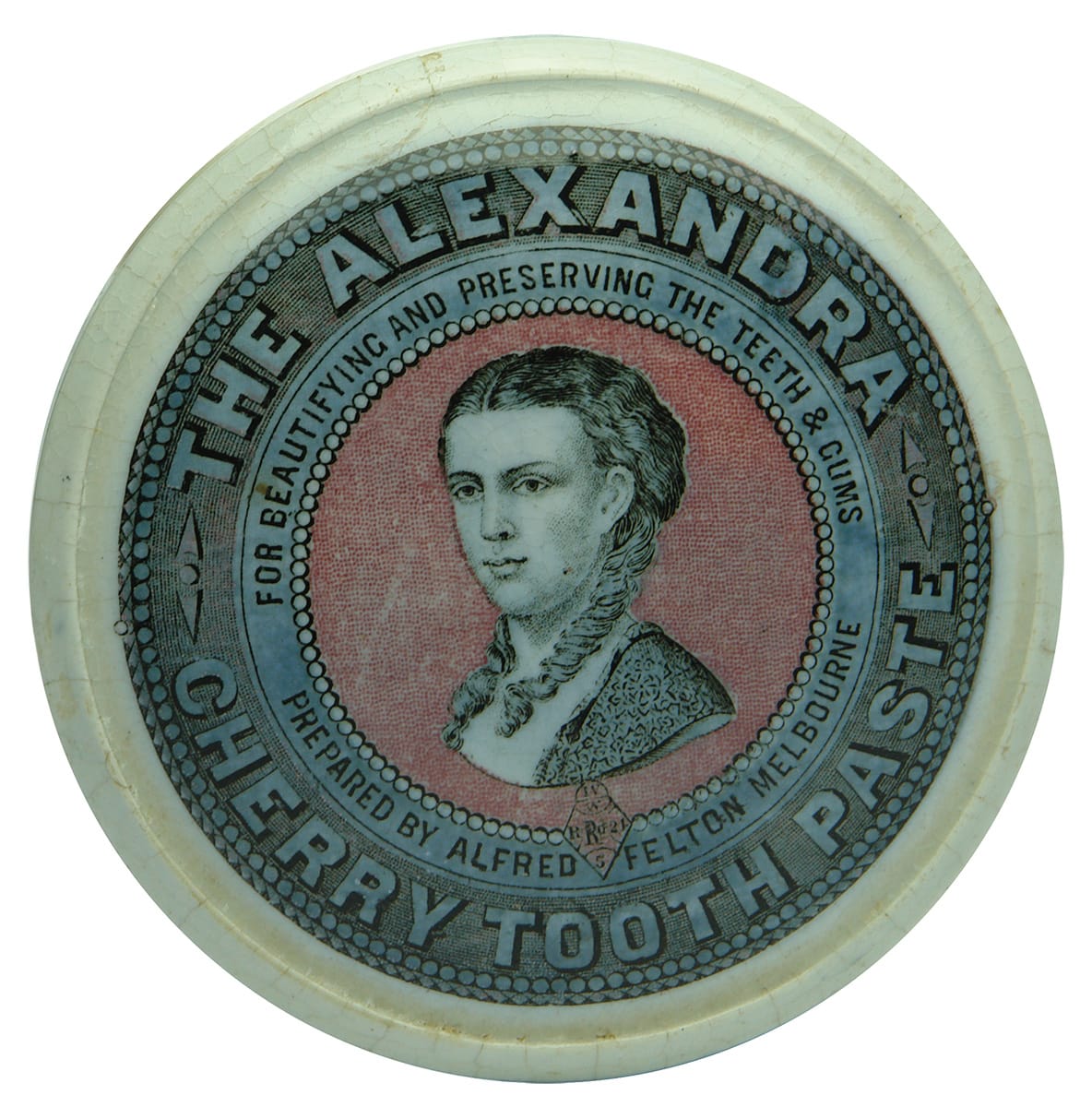 Alexandra Alfred Felton Melbourne Cherry Tooth Paste Pot Lid