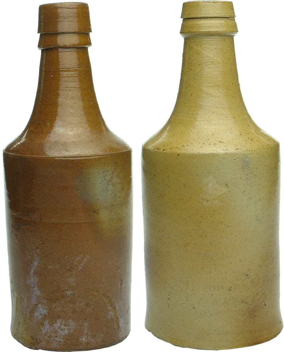 Stoneware British Porter Stout Bottles