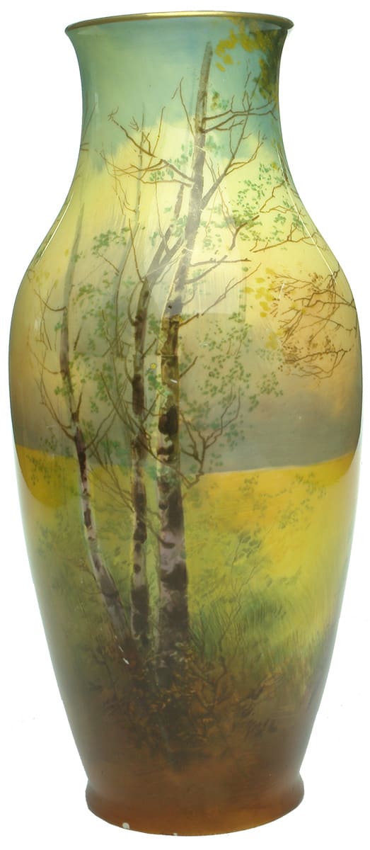 Royal Doulton Rural Scene Vase Pottery