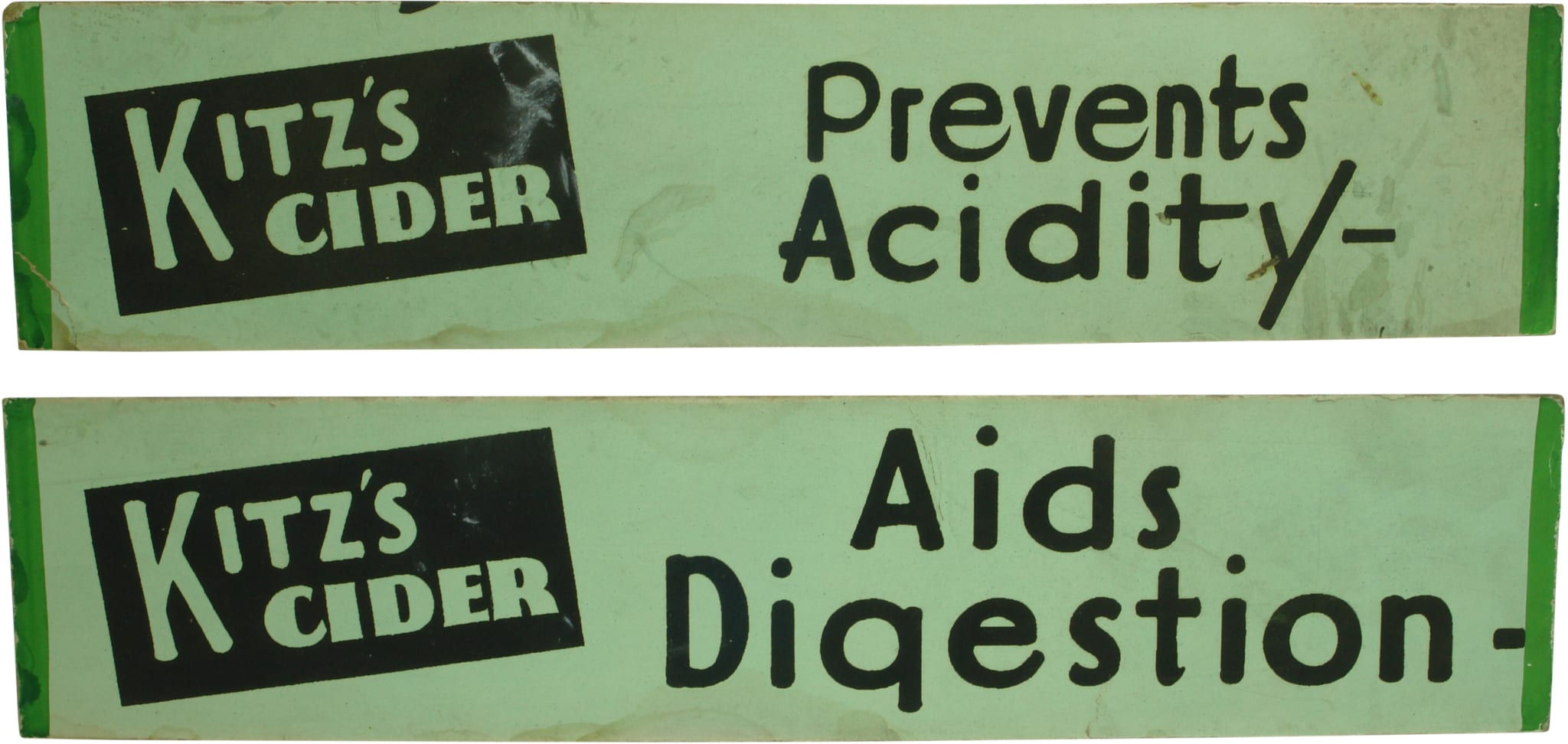 Kitz's Cider Vintage Promotional Signs