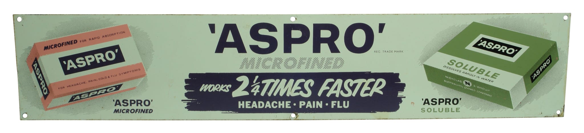 Vintage Aspro Tin Sign