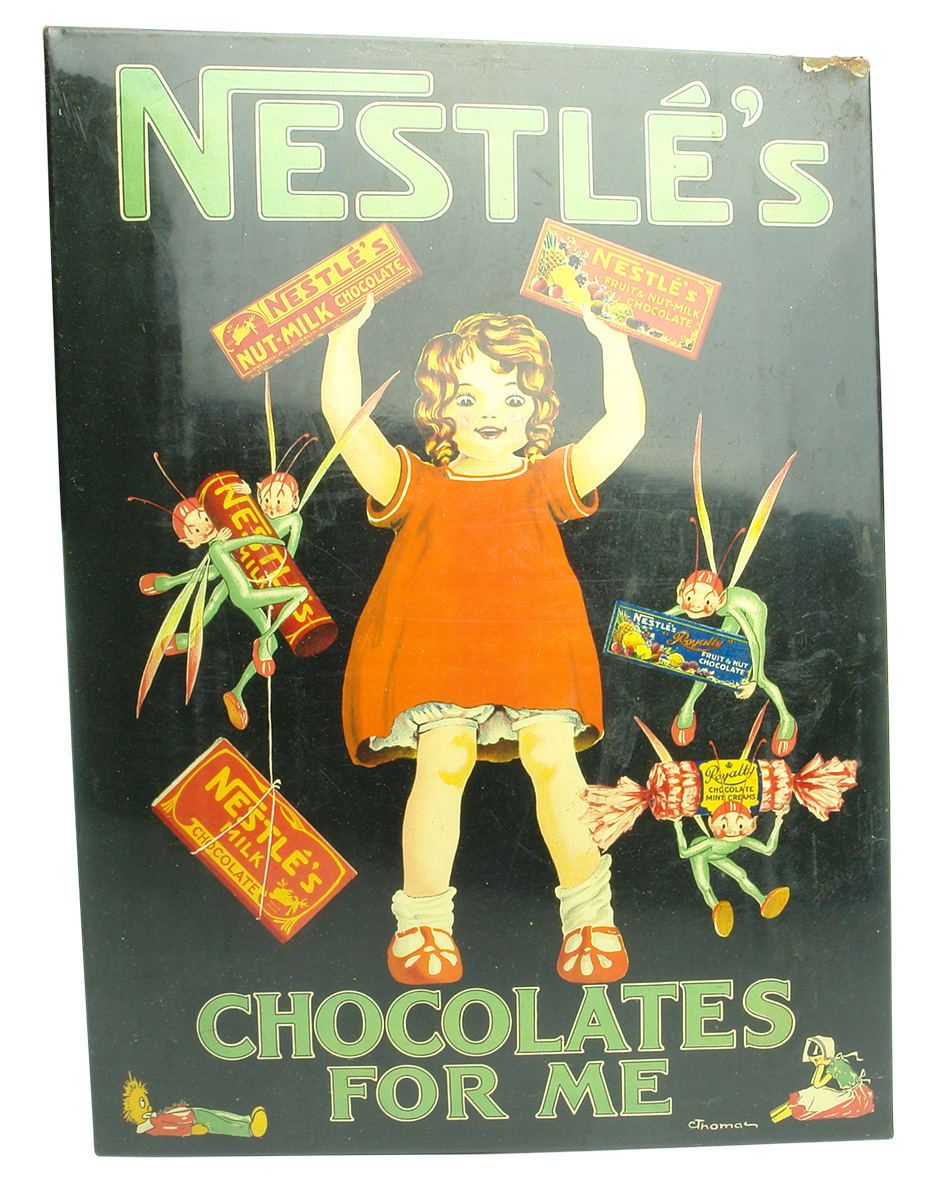 Nestle's Chocolate Vintage Counter Advertising Sign
