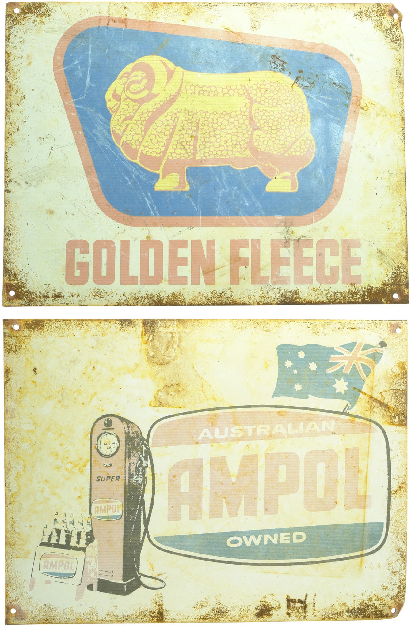 Reproduction Golden Fleece Ampol Signs