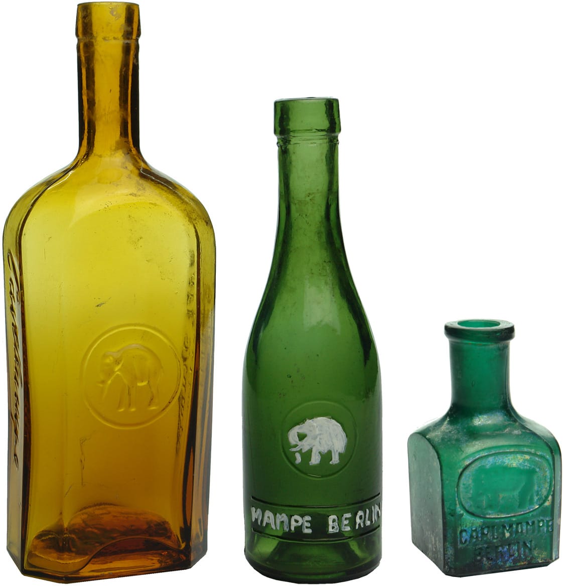 Carl Mampe Berlin Bitters Bottles